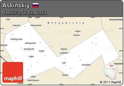 Classic Style Simple Map of Askinskiy