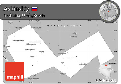 Gray Simple Map of Askinskiy