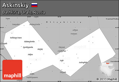 Gray Simple Map of Askinskiy
