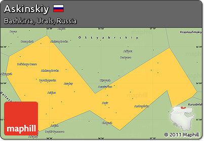 Savanna Style Simple Map of Askinskiy