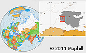 Political Location Map of Belebey, highlighted country, highlighted parent region