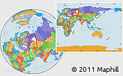 Political Location Map of Belebey, highlighted parent region, highlighted grandparent region, within the entire country