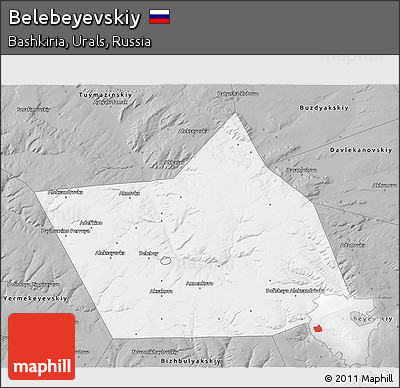 Gray 3D Map of Belebeyevskiy