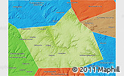 Physical 3D Map of Belebeyevskiy, political outside