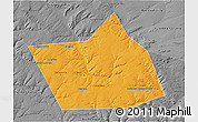 Political 3D Map of Belebeyevskiy, desaturated