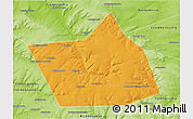 Political 3D Map of Belebeyevskiy, physical outside