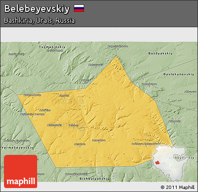 Savanna Style 3D Map of Belebeyevskiy
