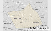 Shaded Relief 3D Map of Belebeyevskiy, desaturated