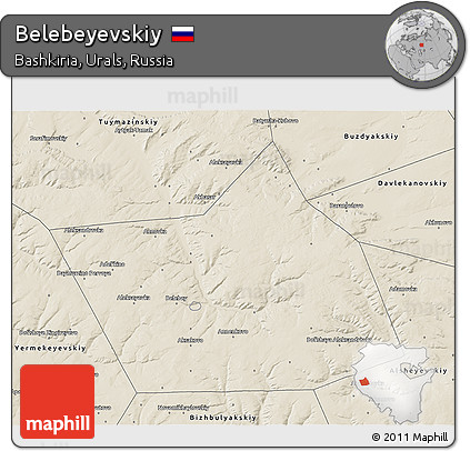 Shaded Relief 3D Map of Belebeyevskiy