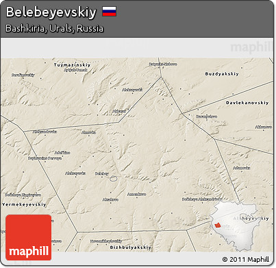 Shaded Relief 3D Map of Belebeyevskiy