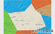 Shaded Relief 3D Map of Belebeyevskiy, political outside