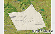 Shaded Relief 3D Map of Belebeyevskiy, satellite outside
