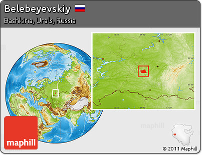 Physical Location Map of Belebeyevskiy