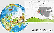 Physical Location Map of Belebeyevskiy, highlighted country, highlighted parent region