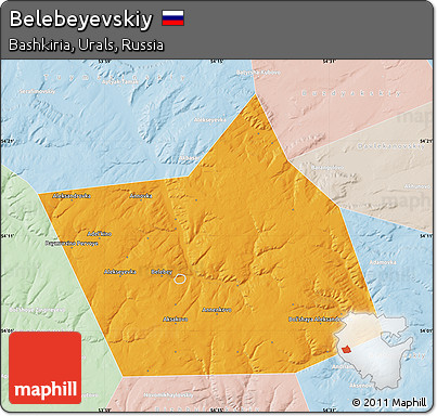 Political Map of Belebeyevskiy, lighten