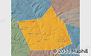 Political Map of Belebeyevskiy, semi-desaturated