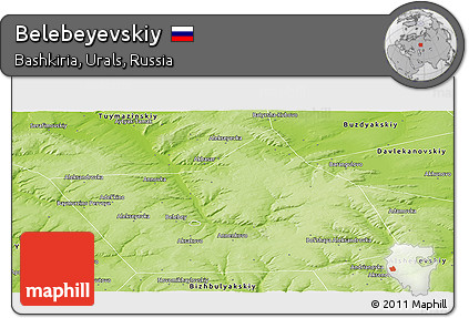 Physical Panoramic Map of Belebeyevskiy