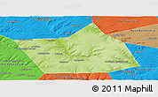 Physical Panoramic Map of Belebeyevskiy, political outside