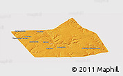 Political Panoramic Map of Belebeyevskiy, cropped outside