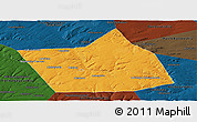 Political Panoramic Map of Belebeyevskiy, darken