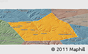 Political Panoramic Map of Belebeyevskiy, semi-desaturated