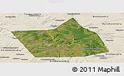 Satellite Panoramic Map of Belebeyevskiy, shaded relief outside