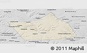 Shaded Relief Panoramic Map of Belebeyevskiy, desaturated