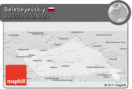 Silver Style Panoramic Map of Belebeyevskiy