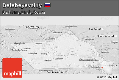 Silver Style Panoramic Map of Belebeyevskiy