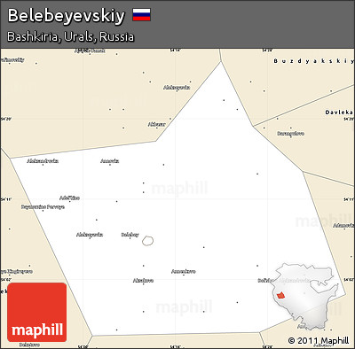 Classic Style Simple Map of Belebeyevskiy
