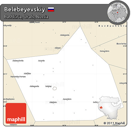 Classic Style Simple Map of Belebeyevskiy