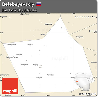 Classic Style Simple Map of Belebeyevskiy
