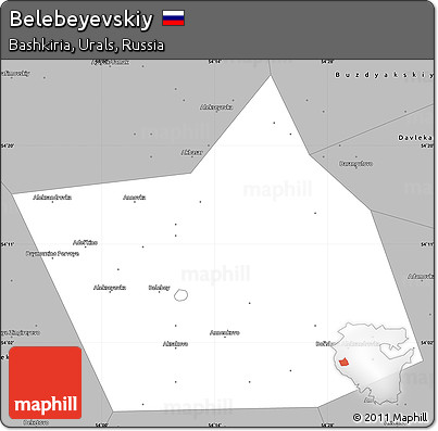 Gray Simple Map of Belebeyevskiy