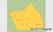 Savanna Style Simple Map of Belebeyevskiy, cropped outside