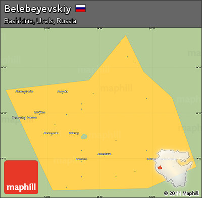 Savanna Style Simple Map of Belebeyevskiy, single color outside