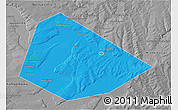 Political 3D Map of Birskiy, desaturated