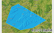Political 3D Map of Birskiy, satellite outside