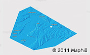 Political 3D Map of Birskiy, single color outside