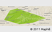 Physical Panoramic Map of Birskiy, shaded relief outside