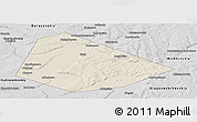 Shaded Relief Panoramic Map of Birskiy, desaturated