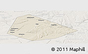 Shaded Relief Panoramic Map of Birskiy, lighten