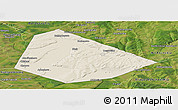Shaded Relief Panoramic Map of Birskiy, satellite outside