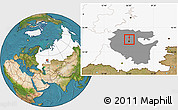 Satellite Location Map of Blagoveshchensk, highlighted country, highlighted parent region