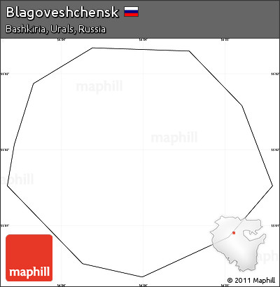 Blank Simple Map of Blagoveshchensk