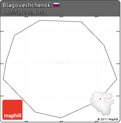 Blank Simple Map of Blagoveshchensk