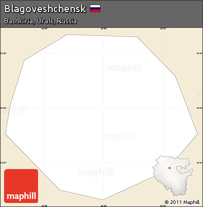Classic Style Simple Map of Blagoveshchensk