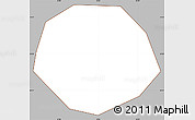 Gray Simple Map of Blagoveshchensk, cropped outside