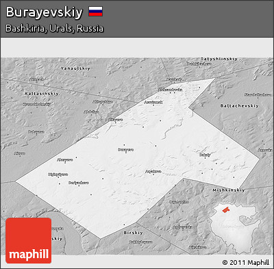 Gray 3D Map of Burayevskiy