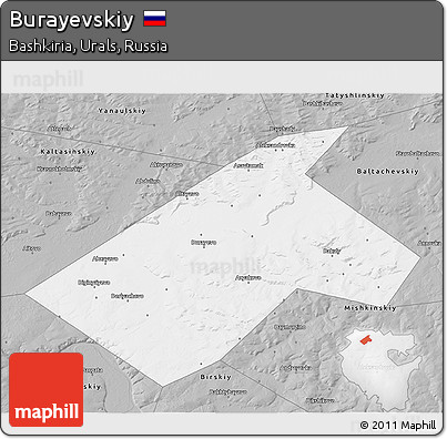 Gray 3D Map of Burayevskiy