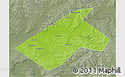 Physical 3D Map of Burayevskiy, semi-desaturated